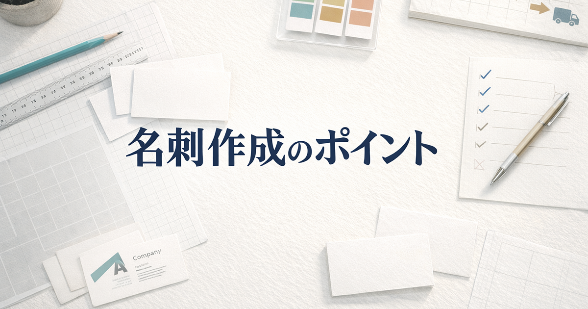 名刺作成のポイント