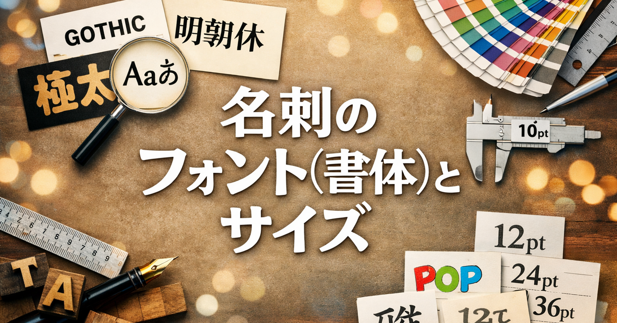 名刺フォント書体とサイズ