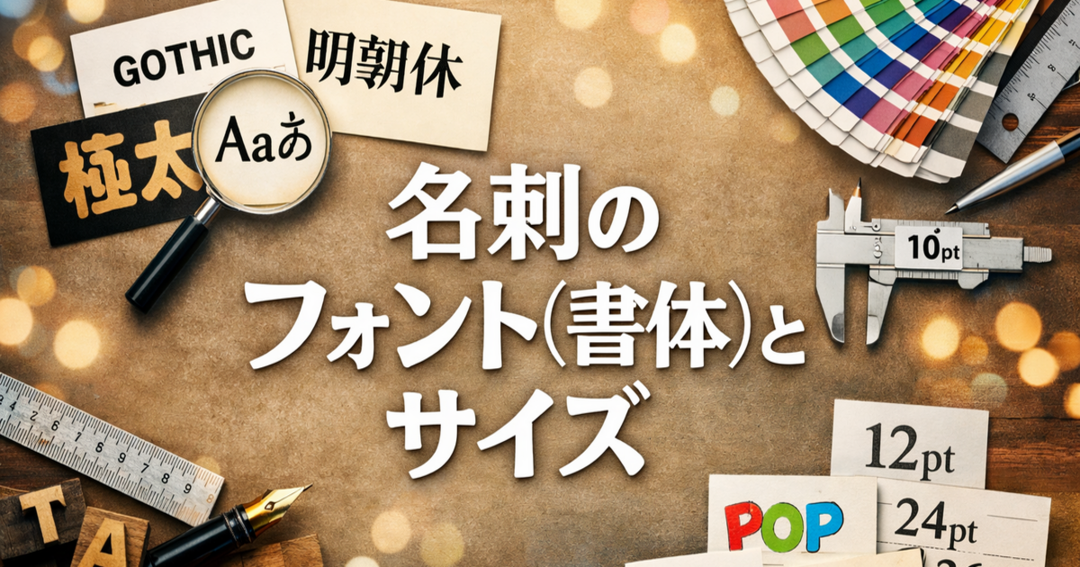名刺フォント書体とサイズ