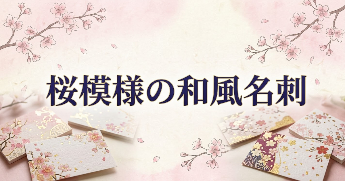 桜模様の和風名刺