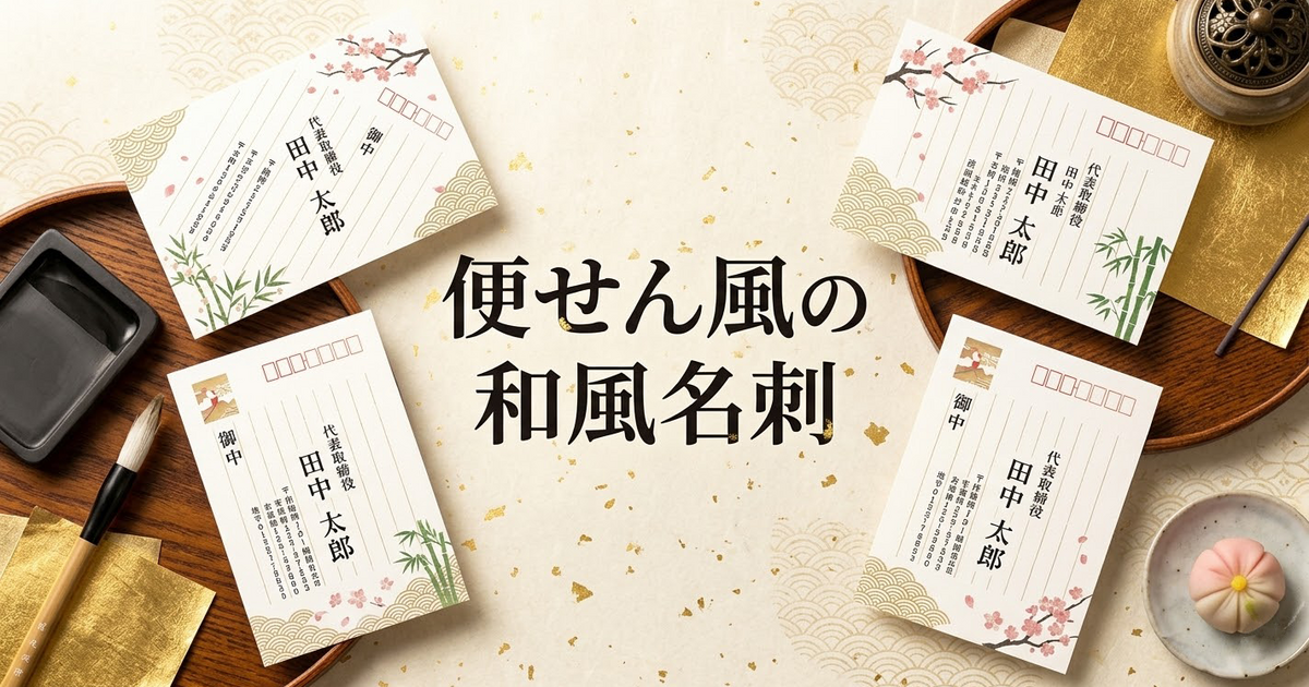 便せん風の和風名刺