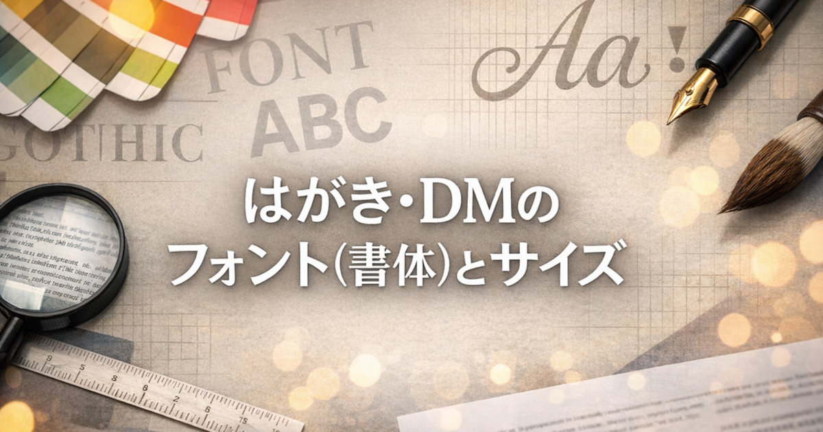はがき・DMのフォント(書体)とサイズ