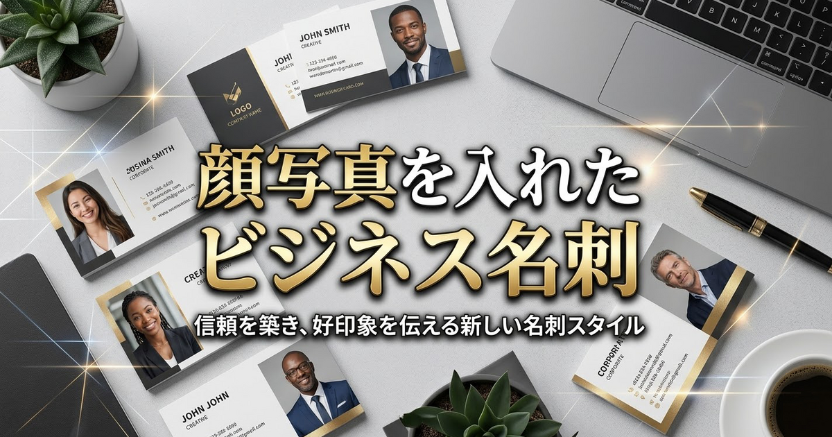 顔写真を入れたビジネス名刺