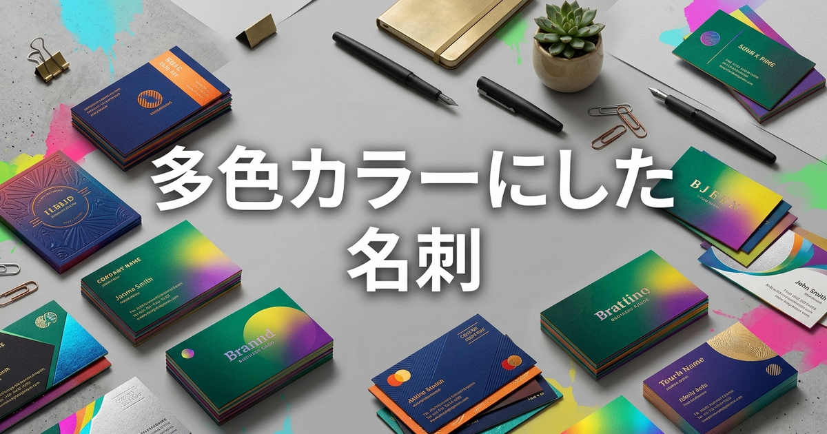 多色カラーにした名刺