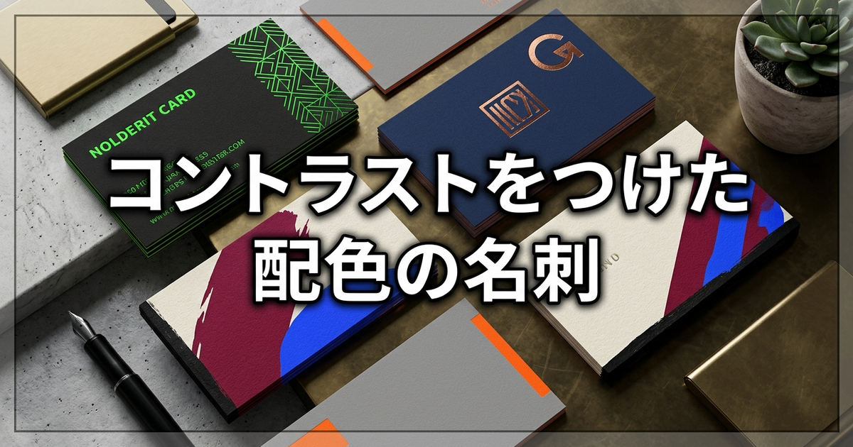 コントラストをつけた配色の名刺