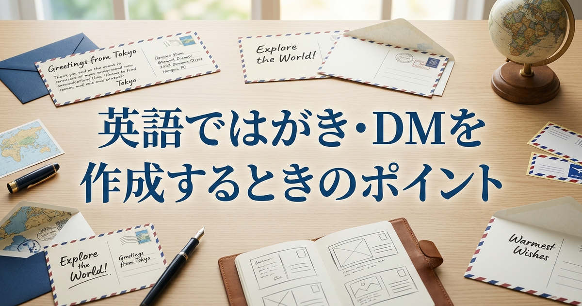 英語ではがき・DMを作成するときのポイント