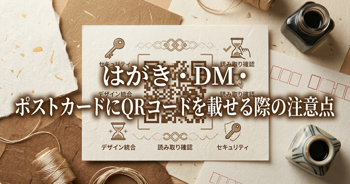 はがき・DM・ポストカードにQRコードを載せる際の注意点