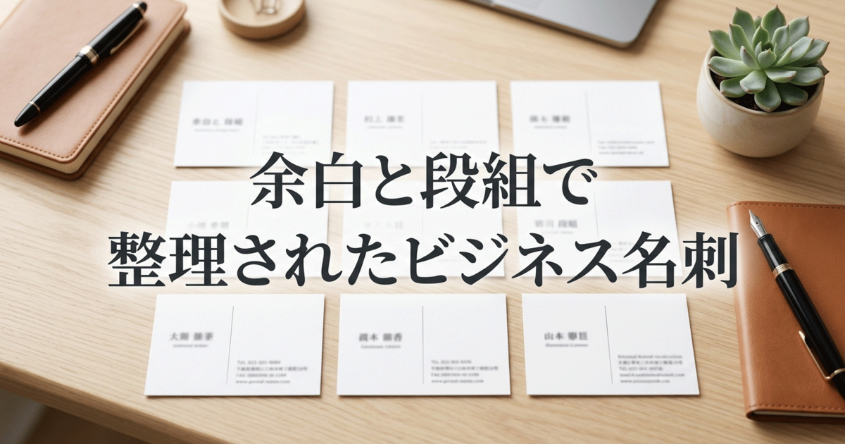 余白と段組で整理されたビジネス名刺