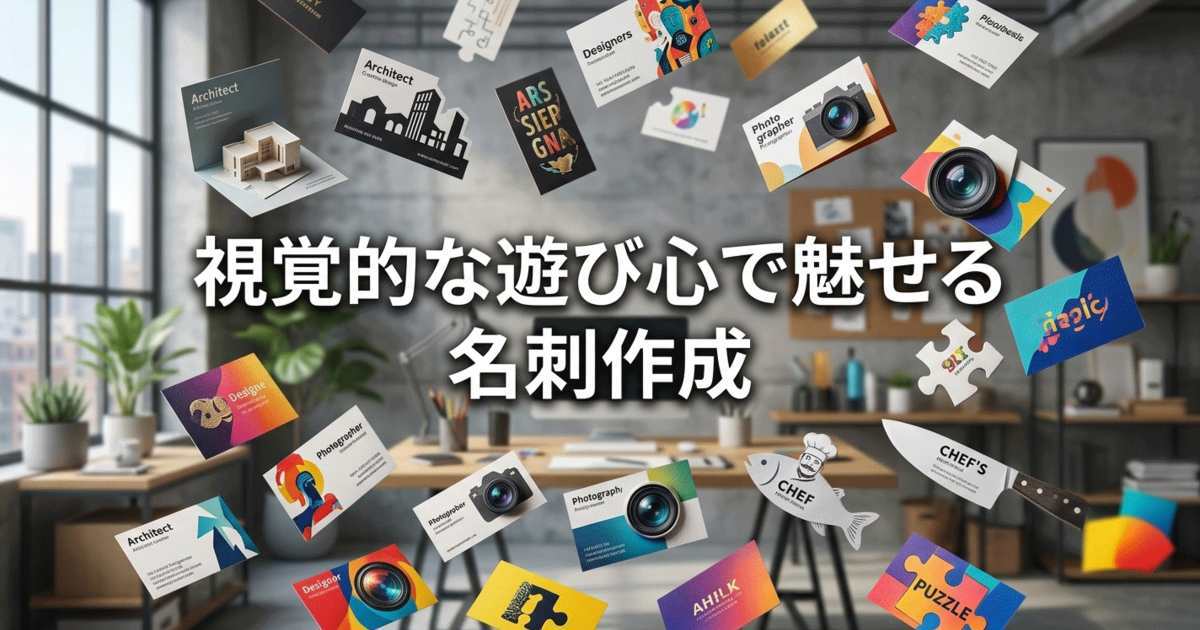 視覚的な遊び心で魅せる名刺作成