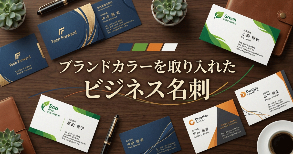 ブランドカラーを取り入れたビジネス名刺