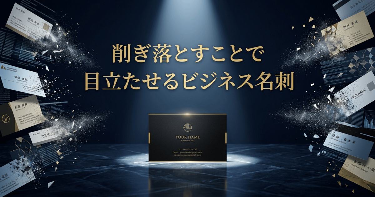削ぎ落とすことで目立たせるビジネス名刺