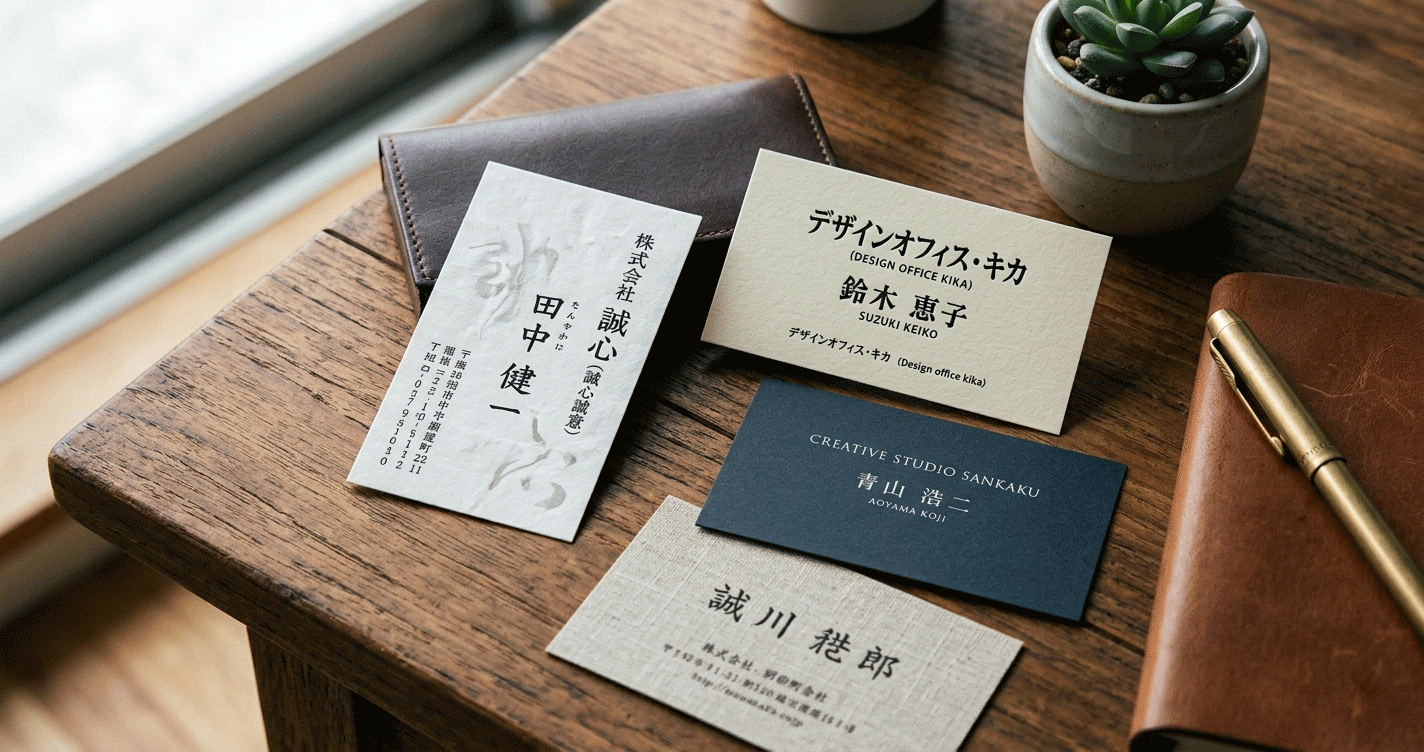 書体に拘ったビジネス名刺