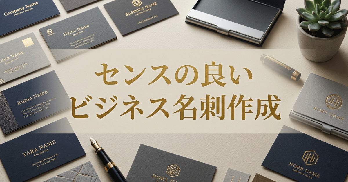 センスの良いビジネス名刺作成