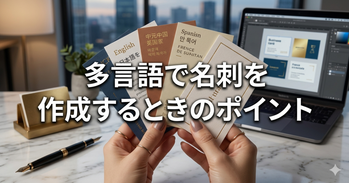 多言語で名刺を作成するときのポイント