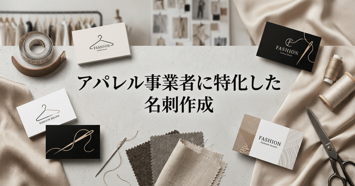 アパレル事業者に特化した名刺作成