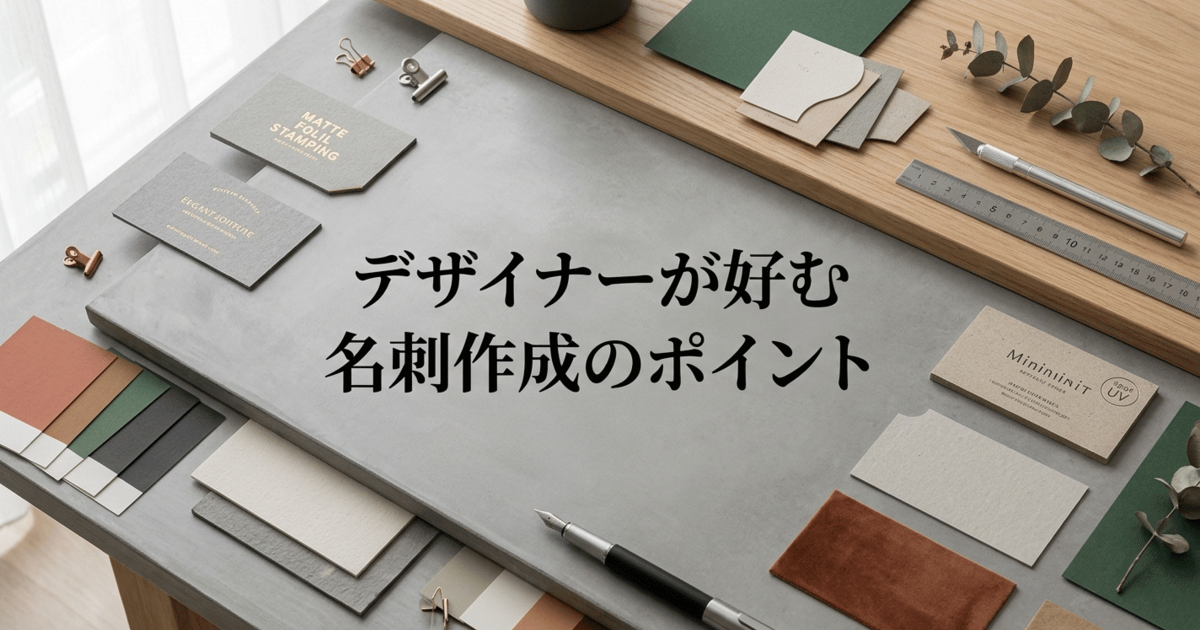 デザイナーが好む名刺作成のポイント