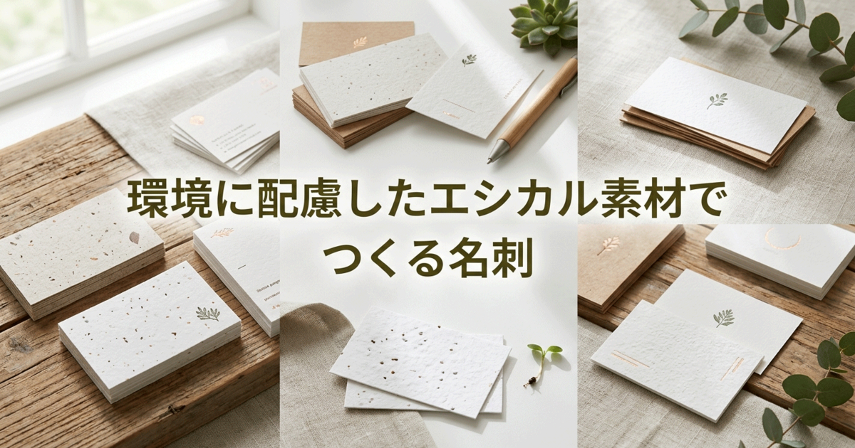 環境に配慮したエシカル素材でつくる名刺
