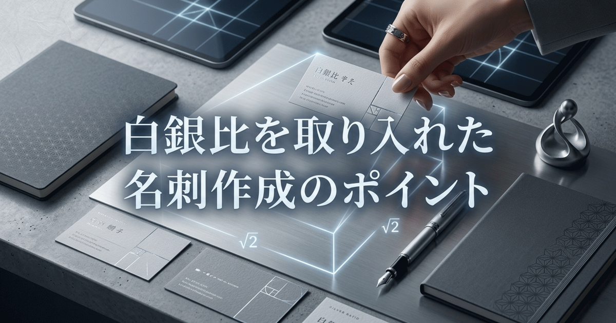 白銀比を取り入れた名刺作成のポイント