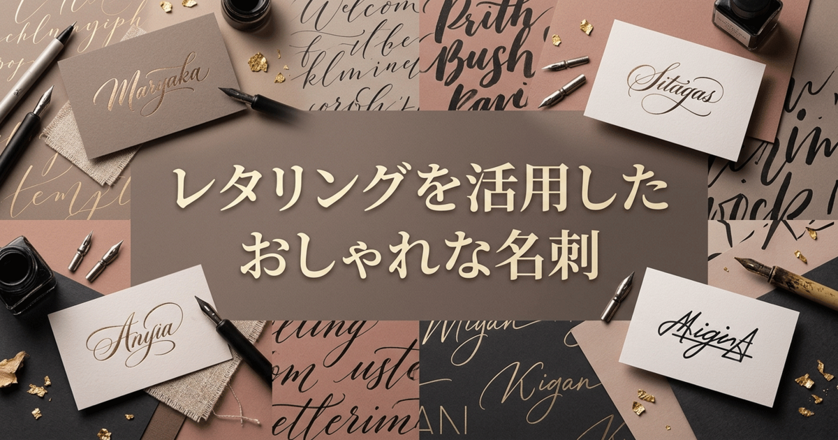 レタリングを活用したおしゃれな名刺