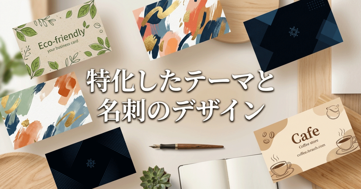 特化したテーマと名刺のデザイン
