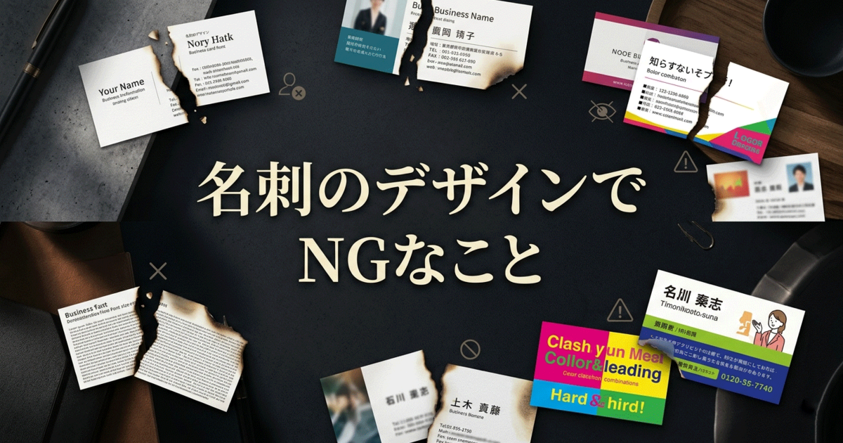名刺のデザインでNGなこと