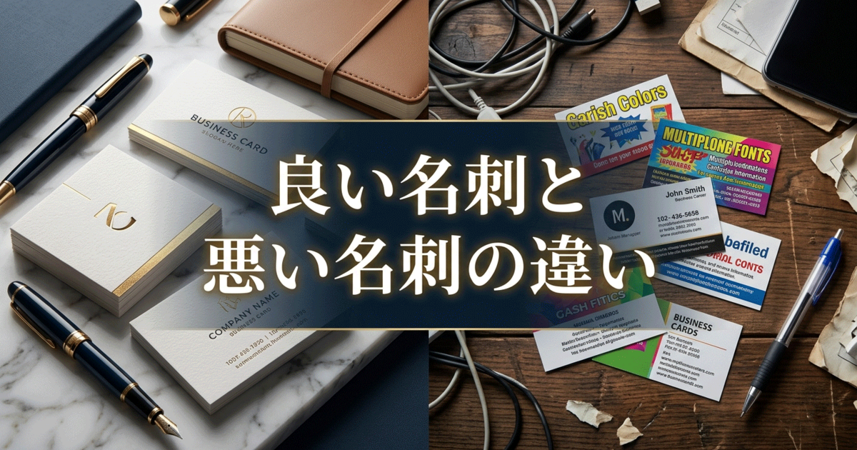 良い名刺と悪い名刺の違い