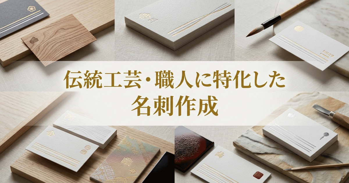 伝統工芸・職人に特化した名刺作成
