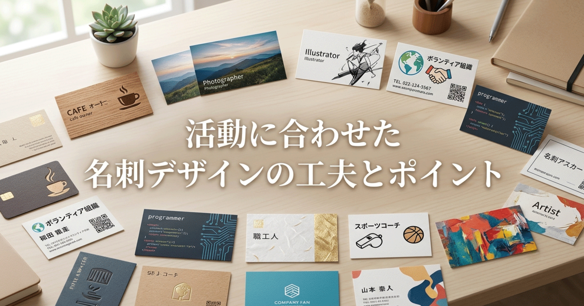 活動に合わせた名刺デザインの工夫とポイント