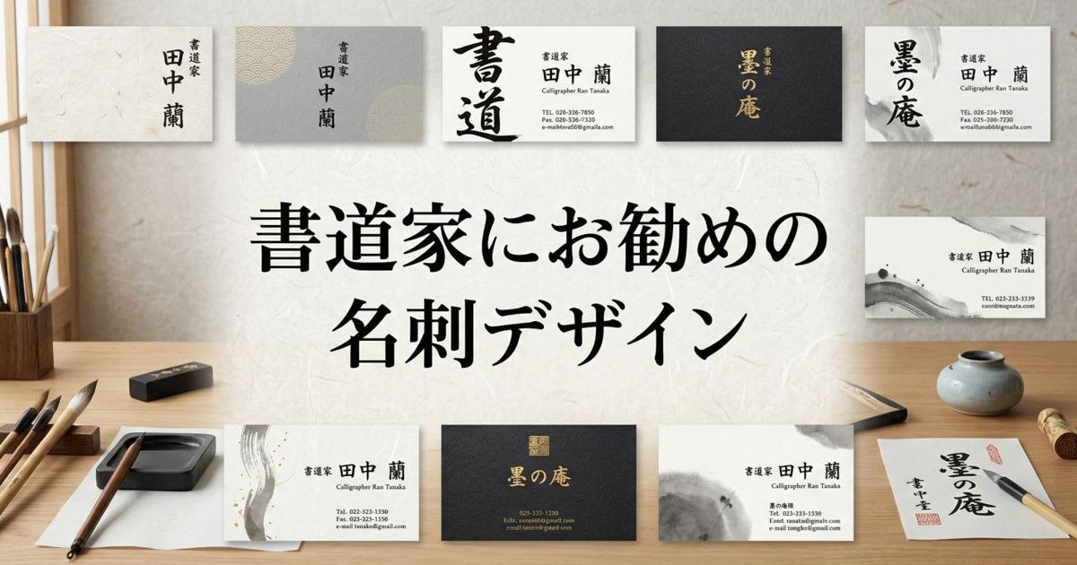 書道家にお勧めの名刺デザイン