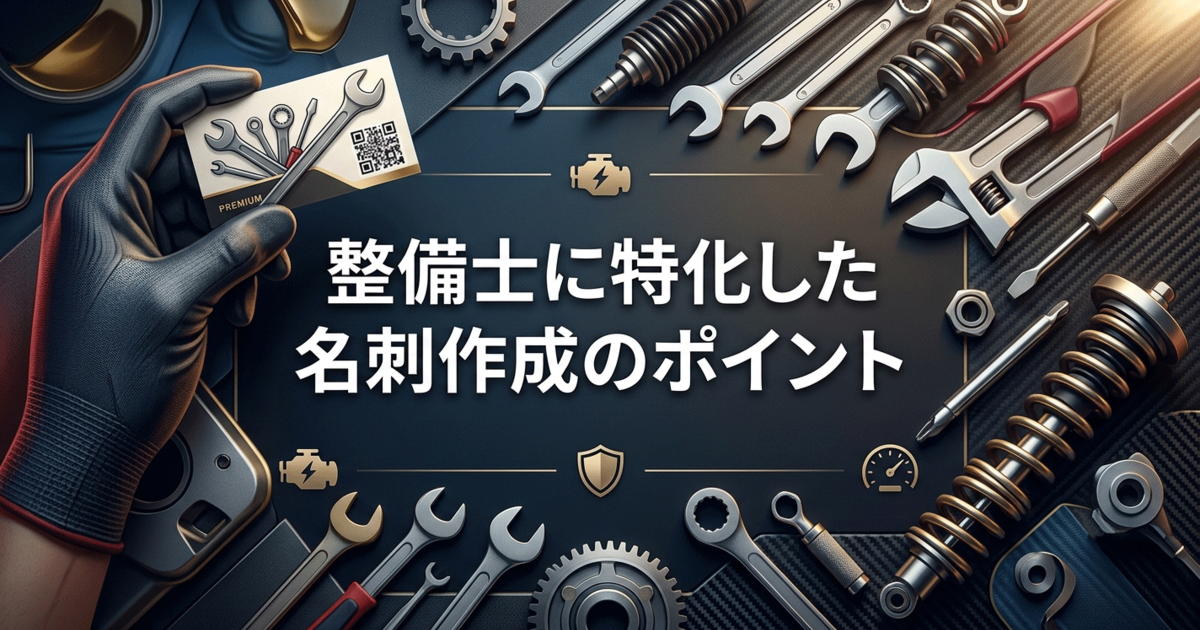 整備士に特化した名刺作成のポイント