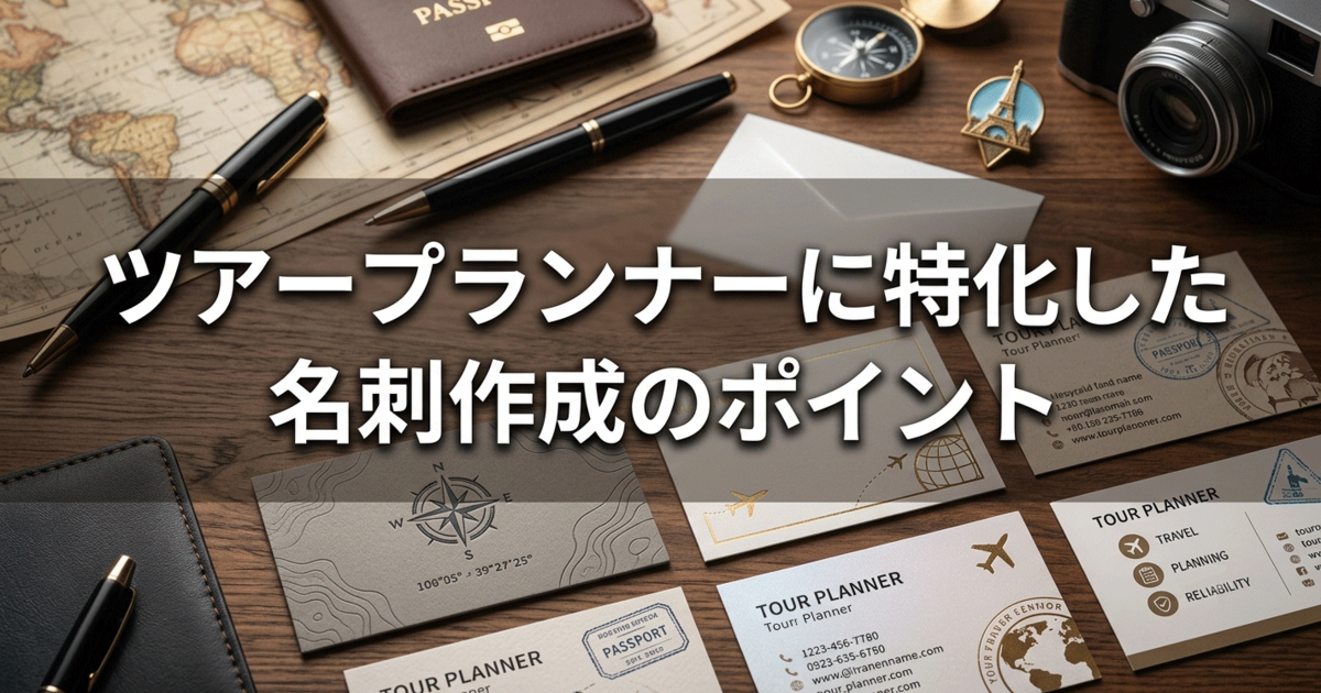 ツアープランナーに特化した名刺作成のポイント