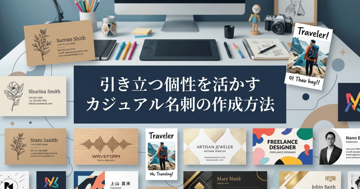 引き立つ個性を活かすカジュアル名刺の作成方法