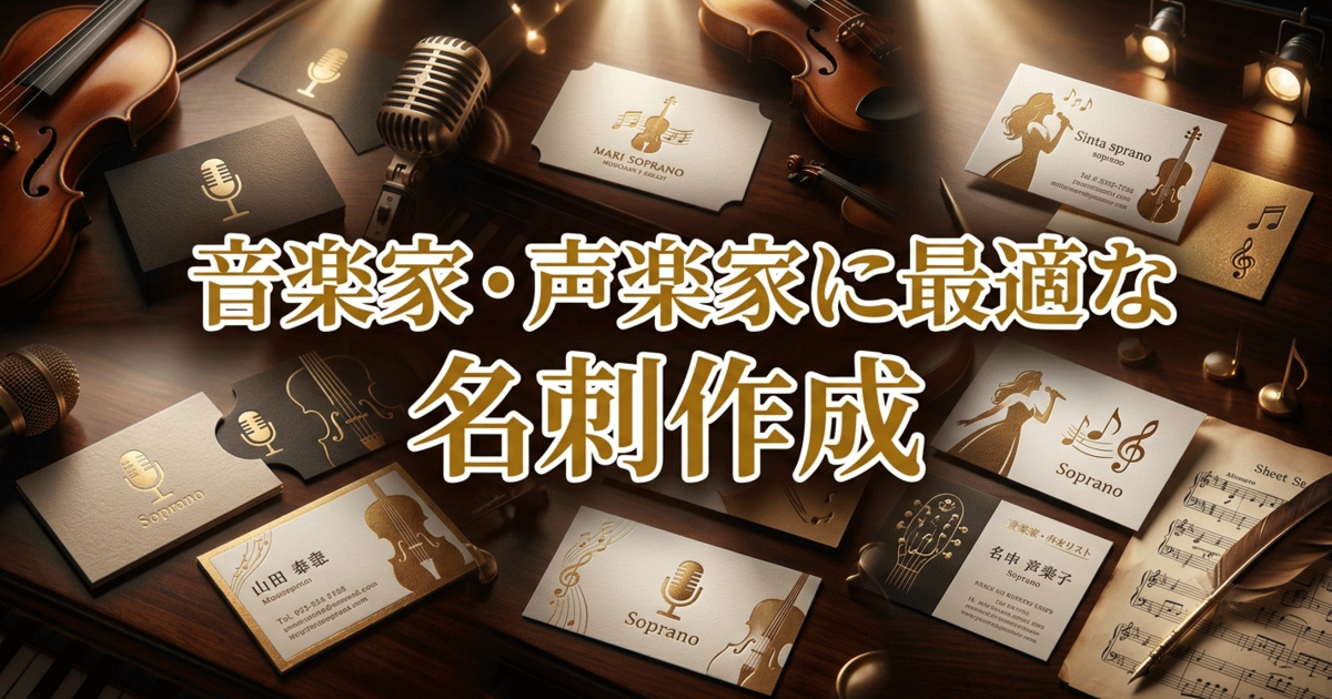音楽家・声楽家に最適な名刺作成