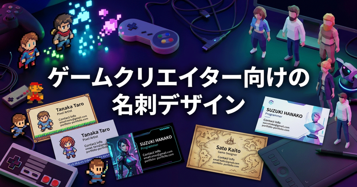 ゲームクリエイター向けの名刺デザイン