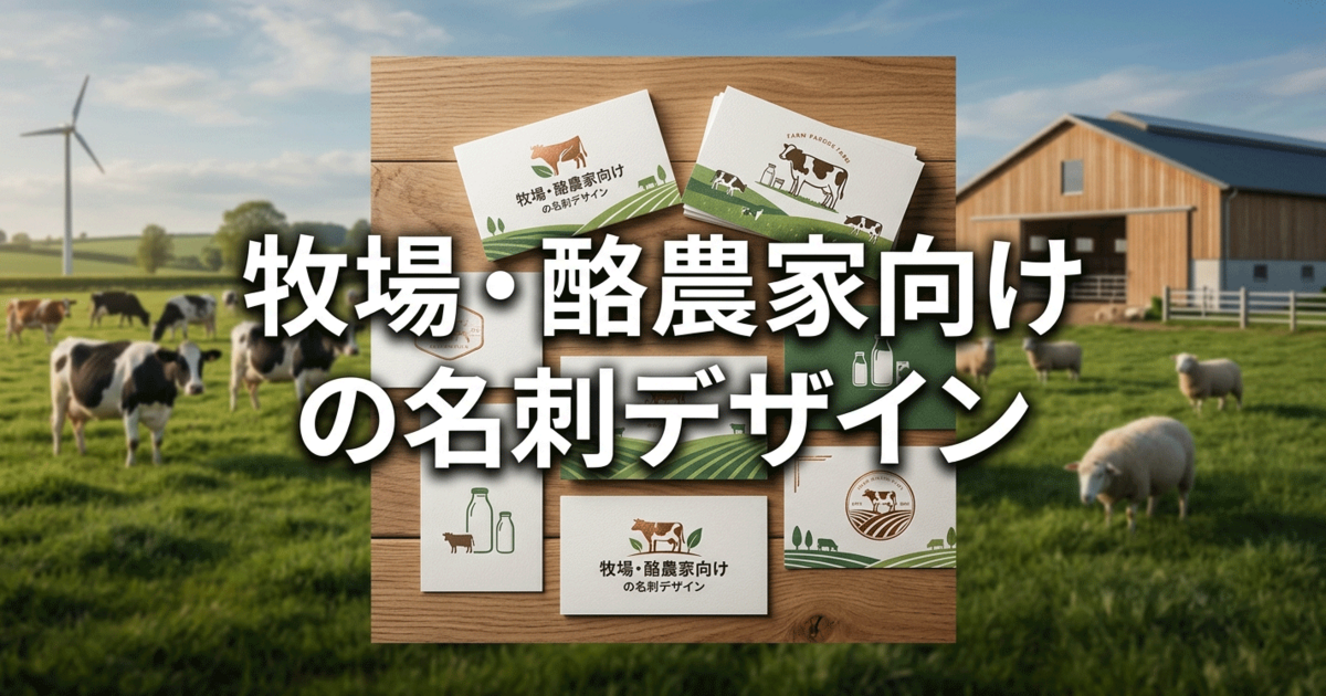 牧場・酪農家向けの名刺デザイン