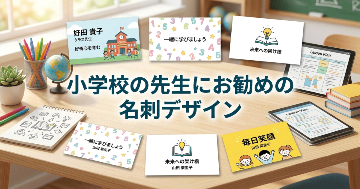小学校の先生にお勧めの名刺デザイン