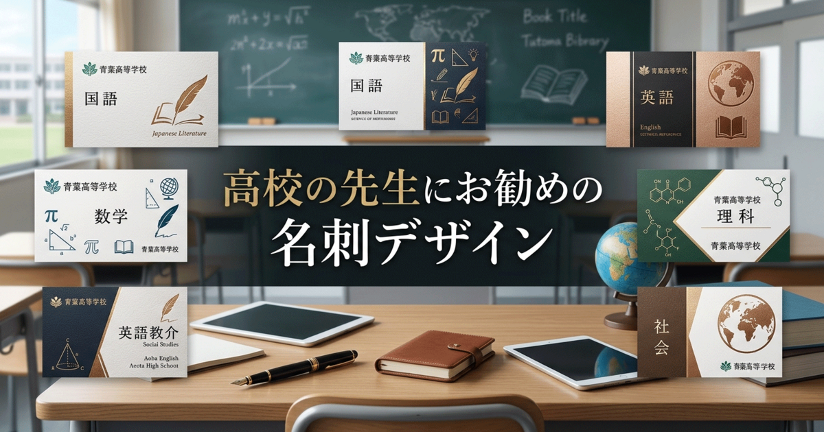 高校の先生にお勧めの名刺デザイン