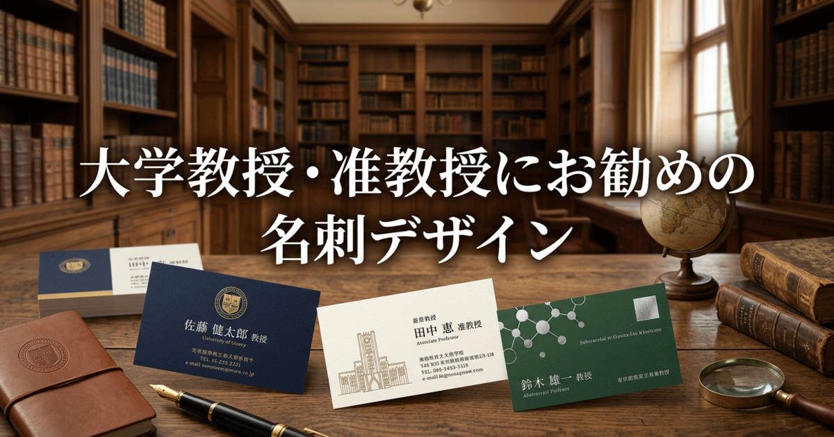 大学教授・准教授にお勧めの名刺デザイン