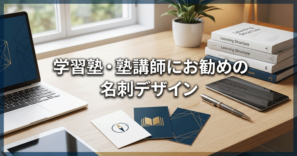 学習塾・塾講師にお勧めの名刺デザイン