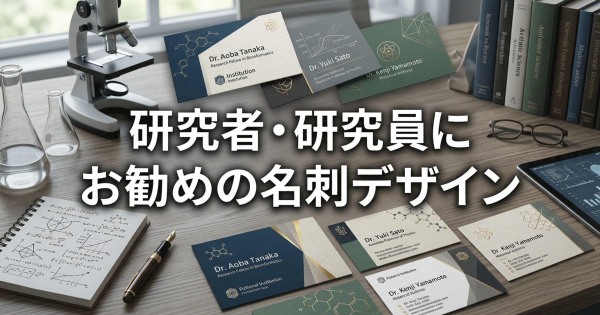 研究者・研究員にお勧めの名刺デザイン