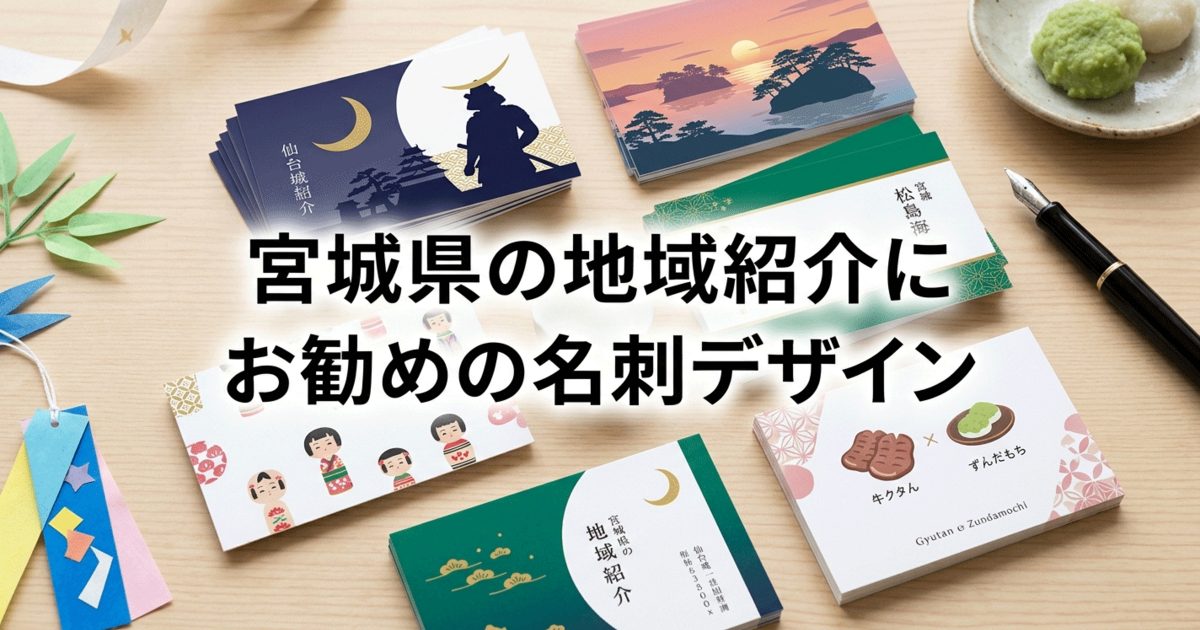 宮城県の地域紹介にお勧めの名刺デザイン