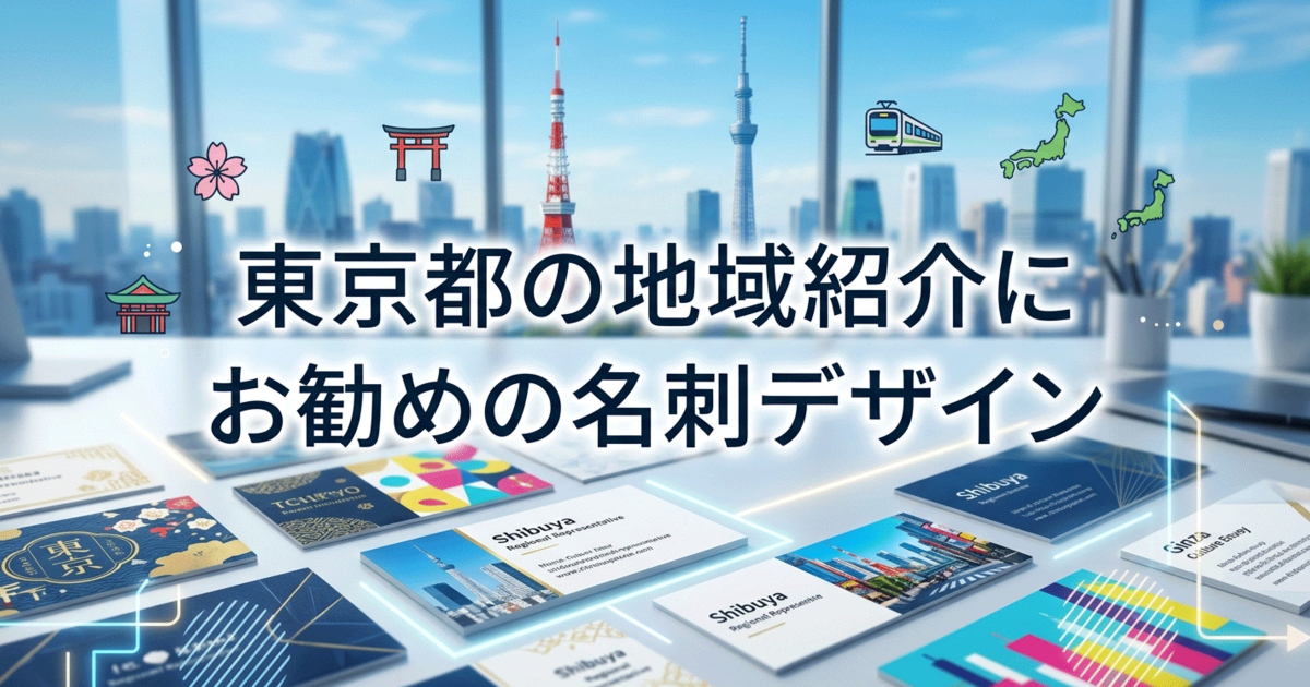 東京都の地域紹介にお勧めの名刺デザイン
