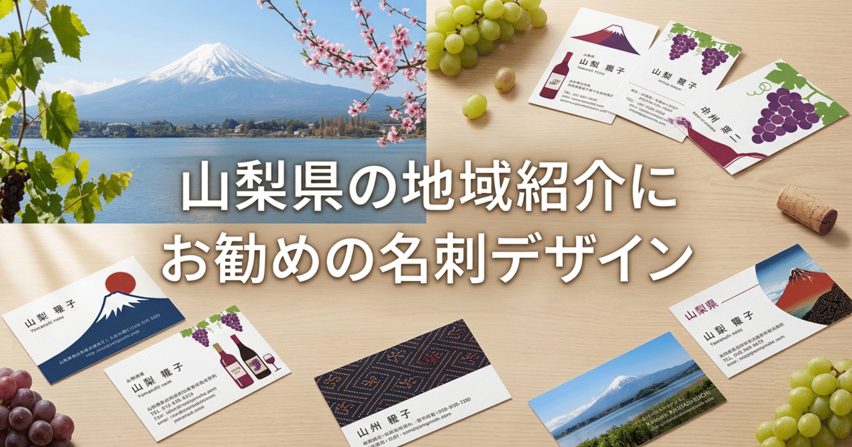 山梨県の地域紹介にお勧めの名刺デザイン