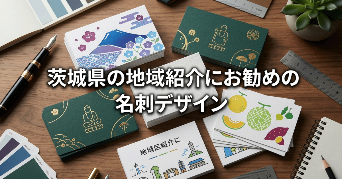 茨城県の地域紹介にお勧めの名刺デザイン