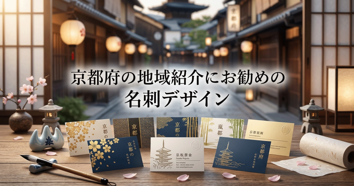 京都府の地域紹介にお勧めの名刺デザイン