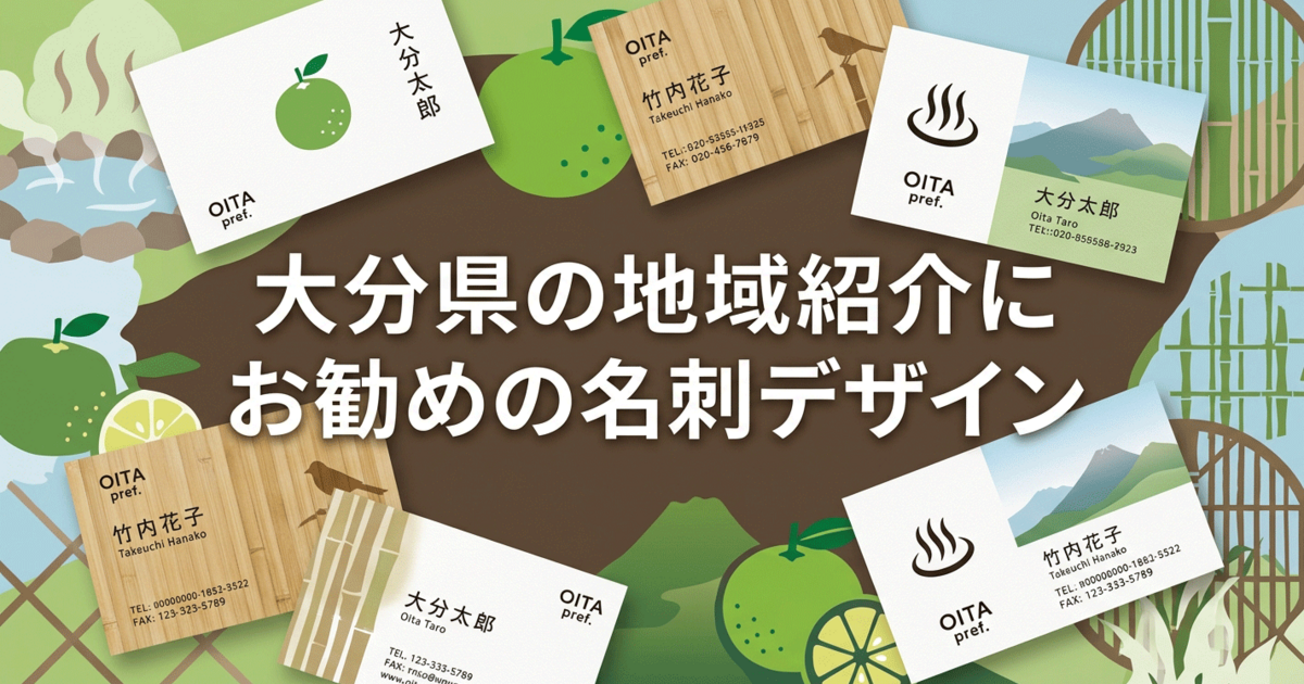 大分県の地域紹介にお勧めの名刺デザイン