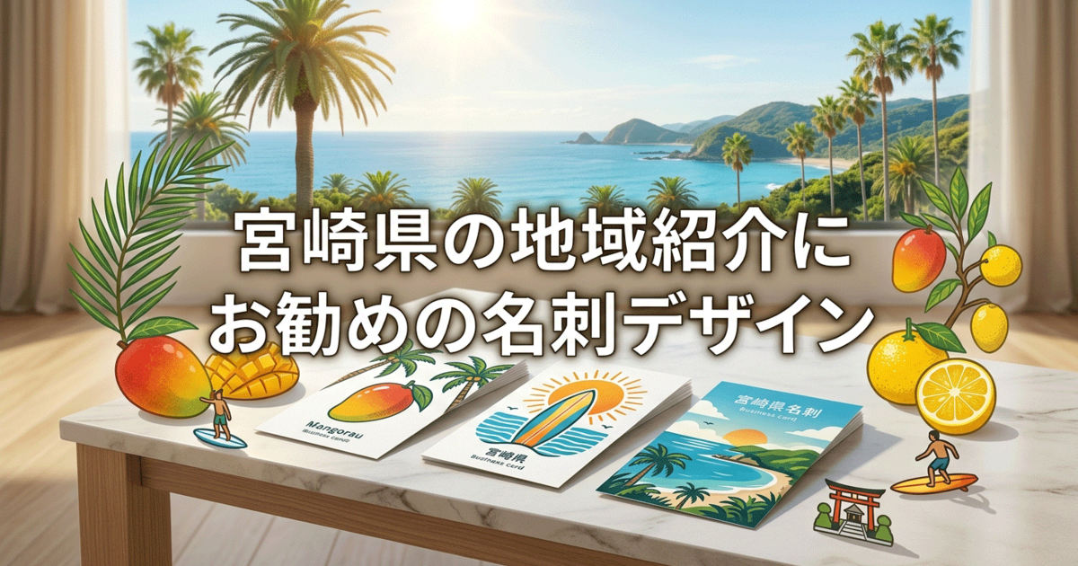 宮崎県の地域紹介にお勧めの名刺デザイン
