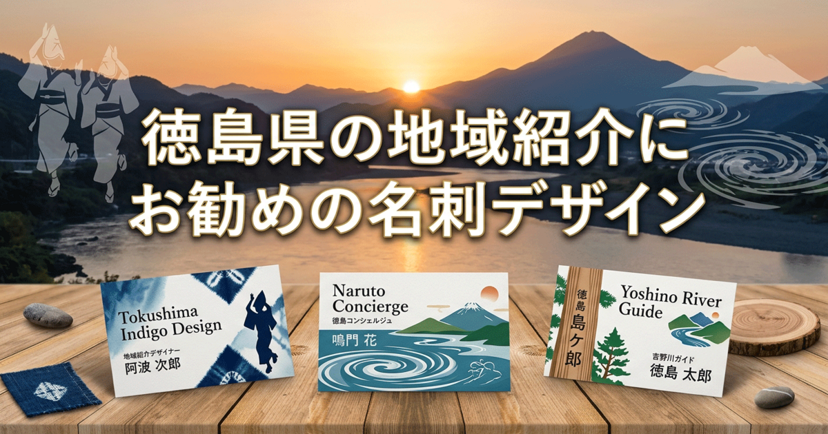 徳島県の地域紹介にお勧めの名刺デザイン