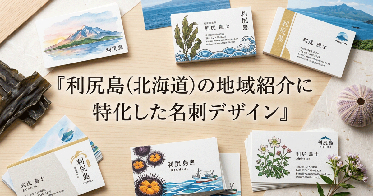 利尻島(北海道)の地域紹介に特化した名刺デザイン