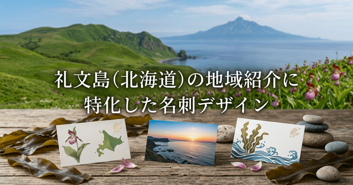 礼文島(北海道)の地域紹介に特化した名刺デザイン